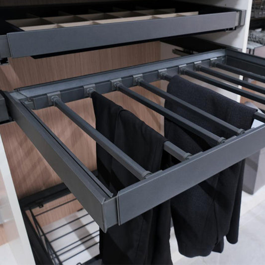 IDF Compacta Pull Out Trouser Rack Soft Close Aluminium