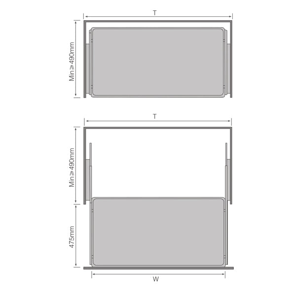 SH-ABC Drawer Aluminum Double-Deck Basket custom image