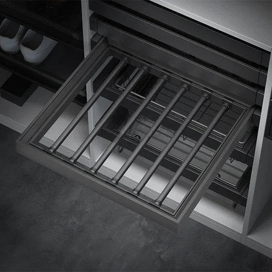 IDF Compacta Pull Out Trouser Rack Soft Close Aluminium