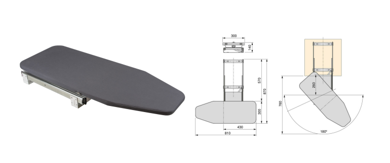 IDF Closetta Series - Papan Setrika Lipat Putar 180° Dalam Lemari custom image